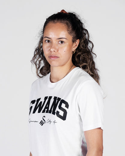 Adult Swans College T-Shirt - White