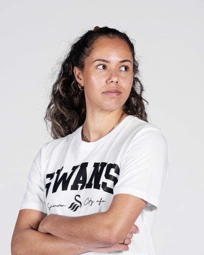 Adult Swans College T-Shirt - White