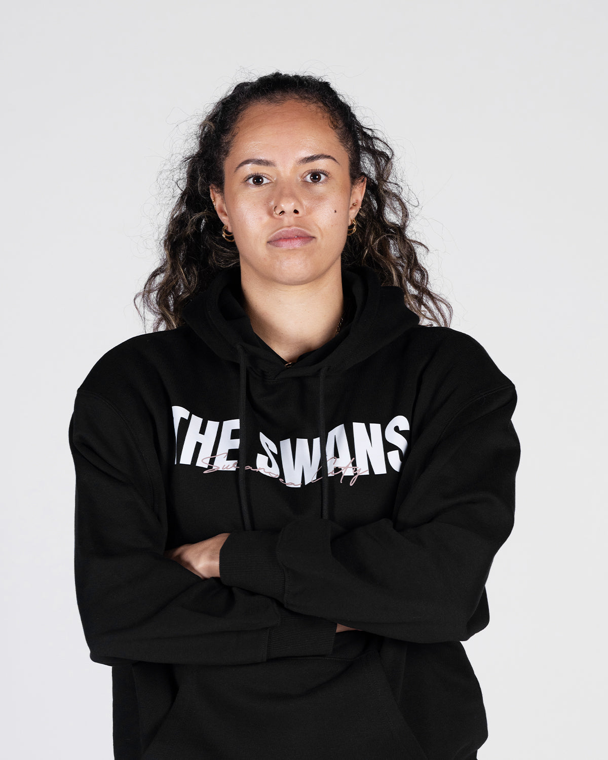The Swans Oversized Hoodie - Black