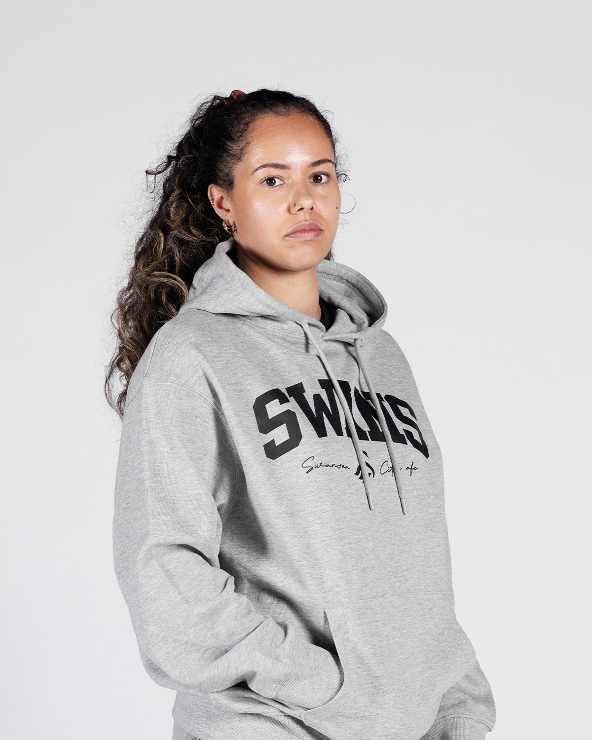 Swans College Oversized Hoodie - Heather Grey