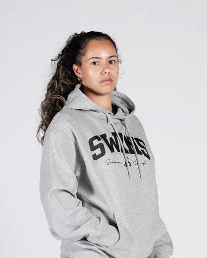 Swans College Oversized Hoodie - Heather Grey