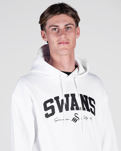 Swans College Oversized Hoodie - White