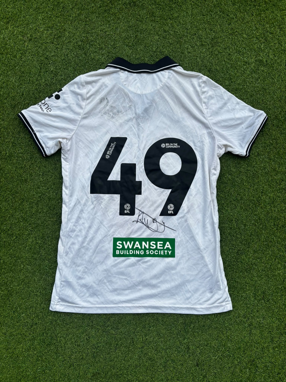 Match-worn Signed Death Row Pre-Season Shirt - Yeo 49