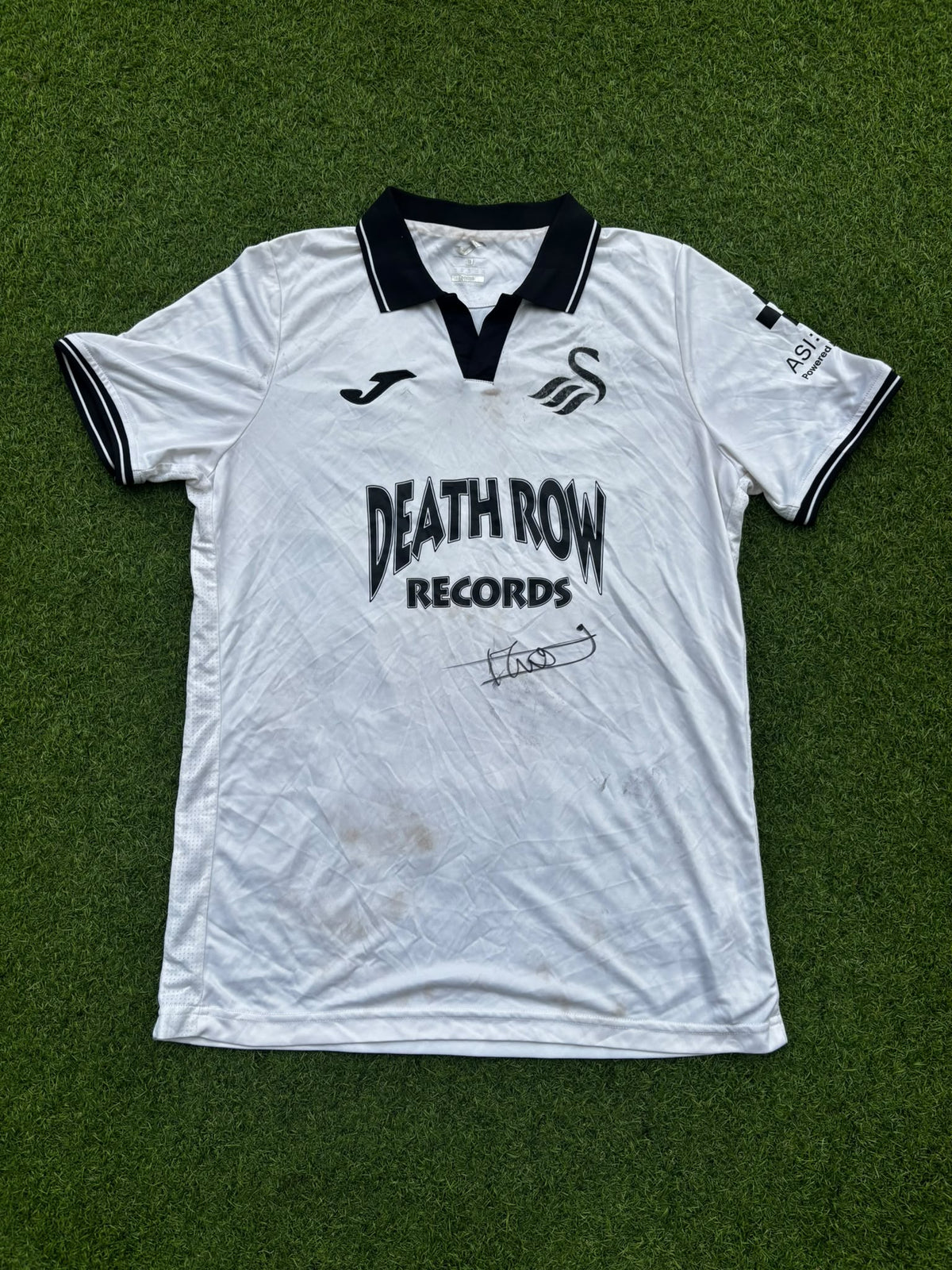 Match-worn Signed Death Row Pre-Season Shirt - Yeo 49