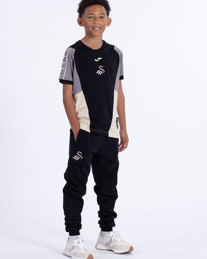 Junior Travel T-Shirt 2026/27 - Black/Wood Ash