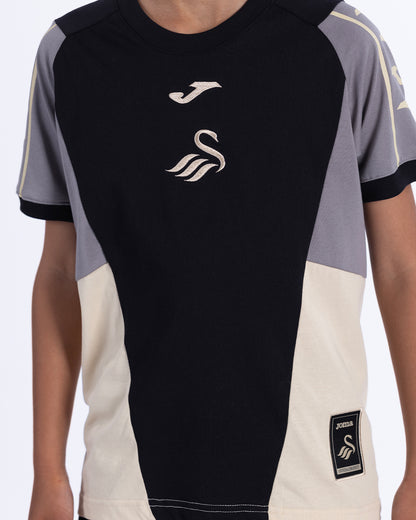 Junior Travel T-Shirt 2026/27 - Black/Wood Ash